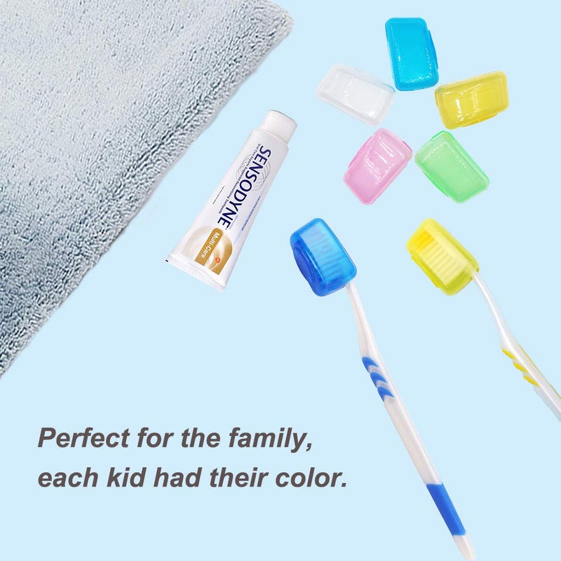 V-TOP 20 Pack Travel Toothbrush Head Covers, Portable Toothbrush Pod Caps Case Protector for Home and Outdoor - Image 5